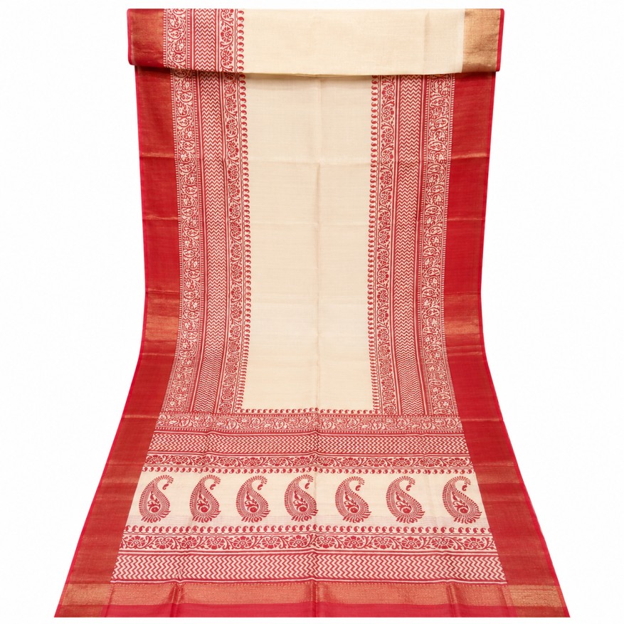 Gachi by Gachi Tasar Print Saree